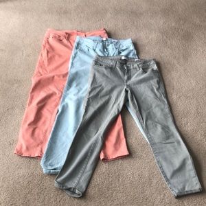 Calvin Klein. Jessica Simpson - lot of skinny chinos